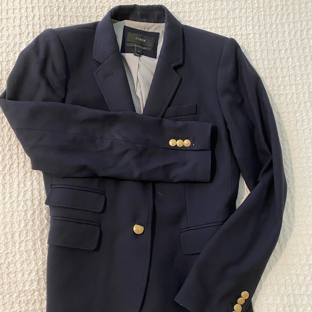 J. Crew navy School Boy Blazer